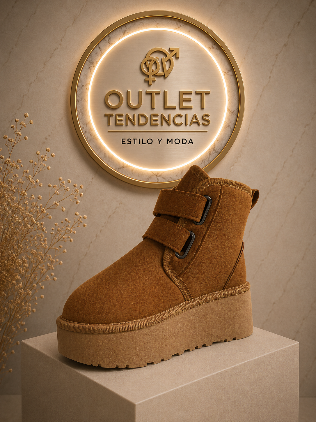 Pantubota UGG Velcro Camel
