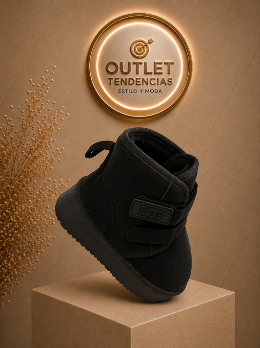 Pantubota UGG Velcro Negro