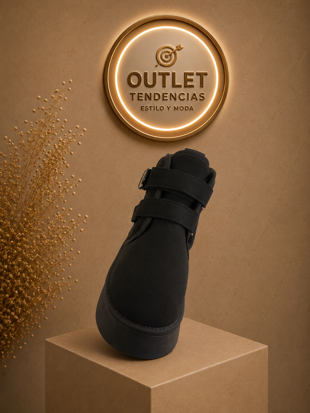 Pantubota UGG Velcro Negro