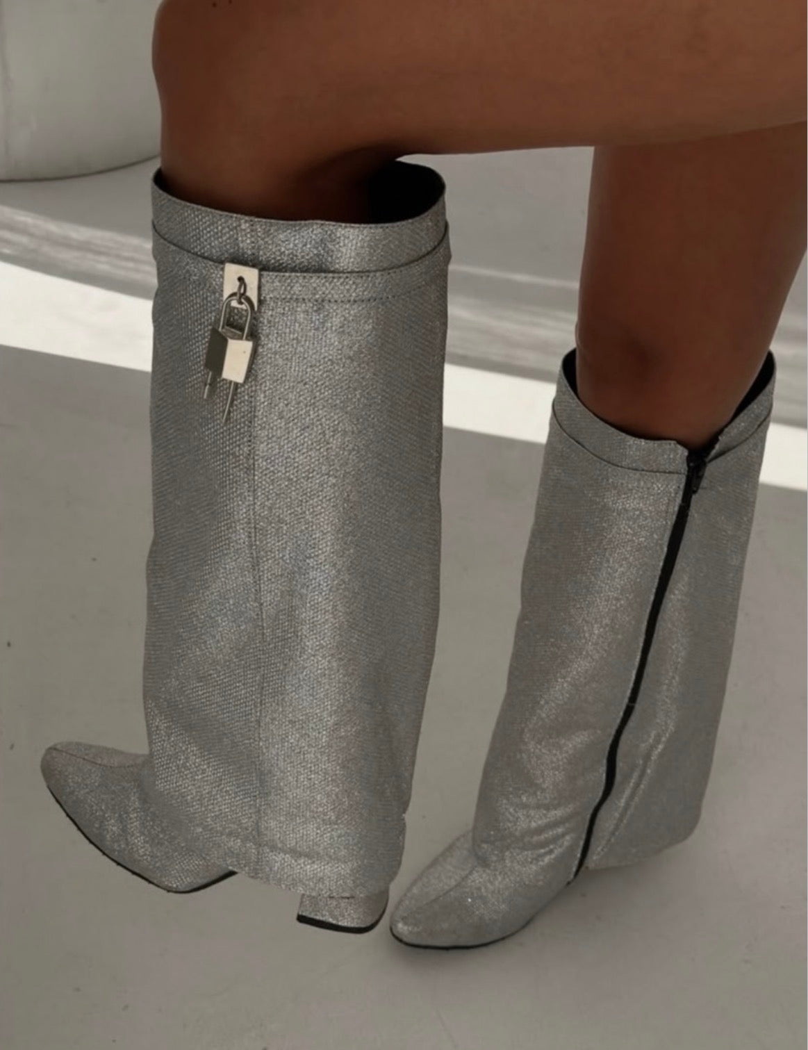 Bota GIVENCHI GLITTERS PLATEADA