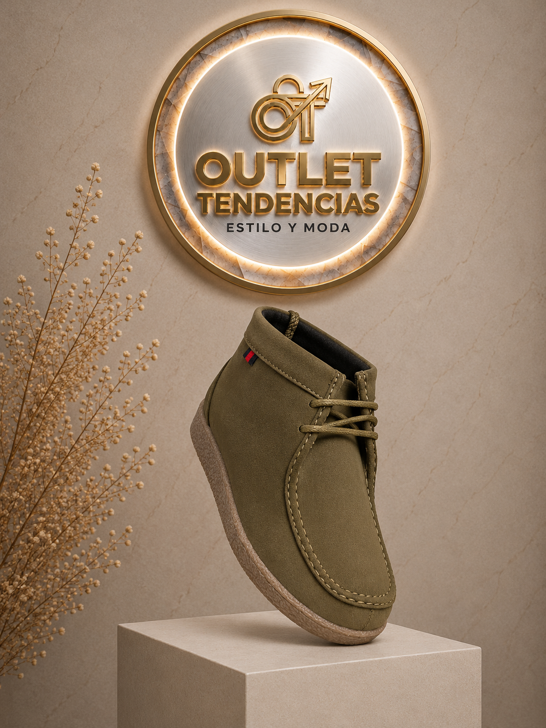 Zapato Hombre Modelo Nadeli Verde Oliva