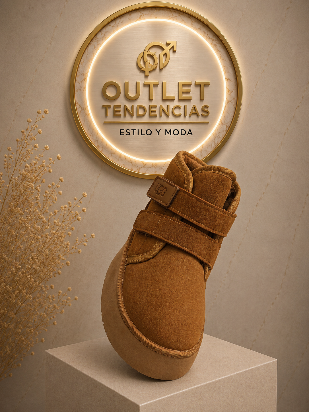 Pantubota UGG Velcro Camel