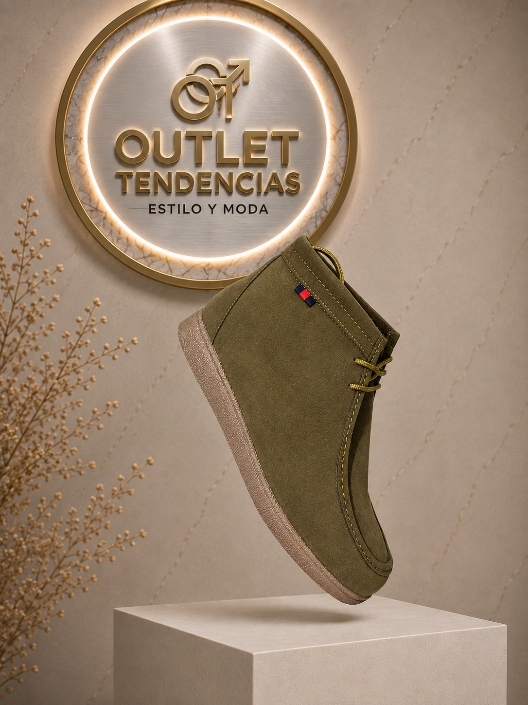 Zapato Hombre Modelo Nadeli Verde Oliva