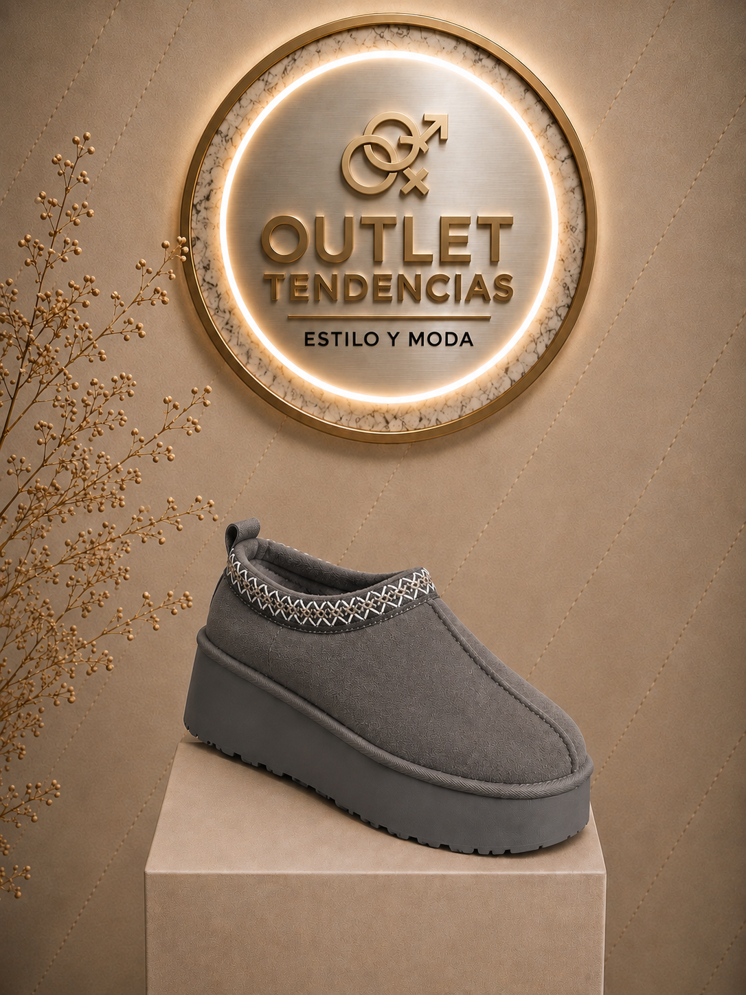 Pantubota media caña Plomo
