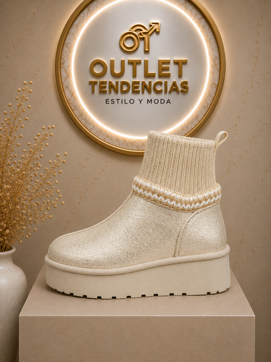 Pantubota Calcetín Beige